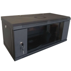 Шафа коммутаційна настінна 6U 600x350 розбірна чорна